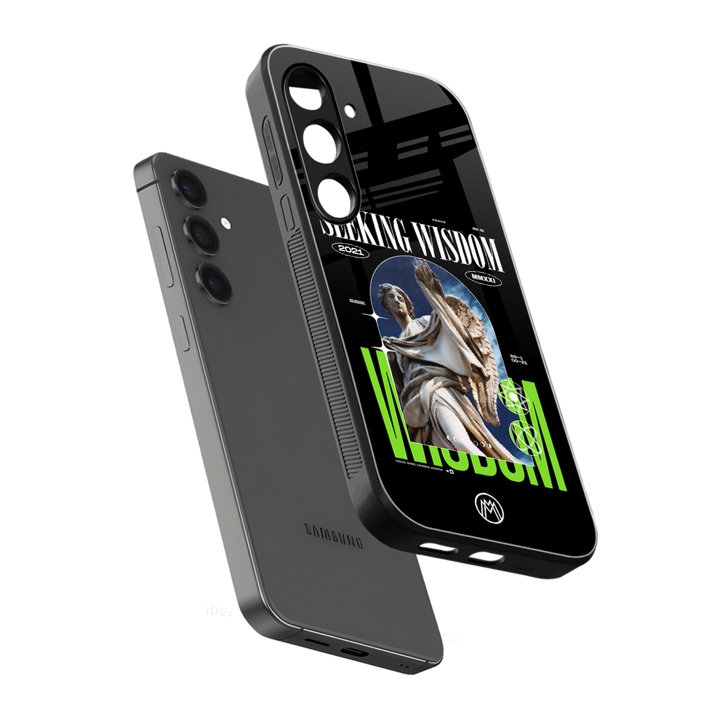 seeking wisdom back phone cover | glass case for samsung galaxy s25 plus