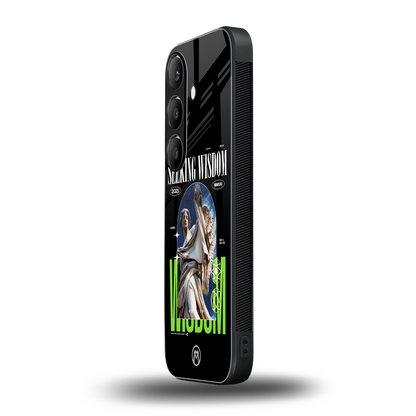 seeking wisdom back phone cover | glass case for samsung galaxy s23 plus