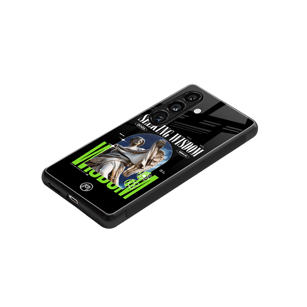 seeking wisdom back phone cover | glass case for samsung galaxy s24