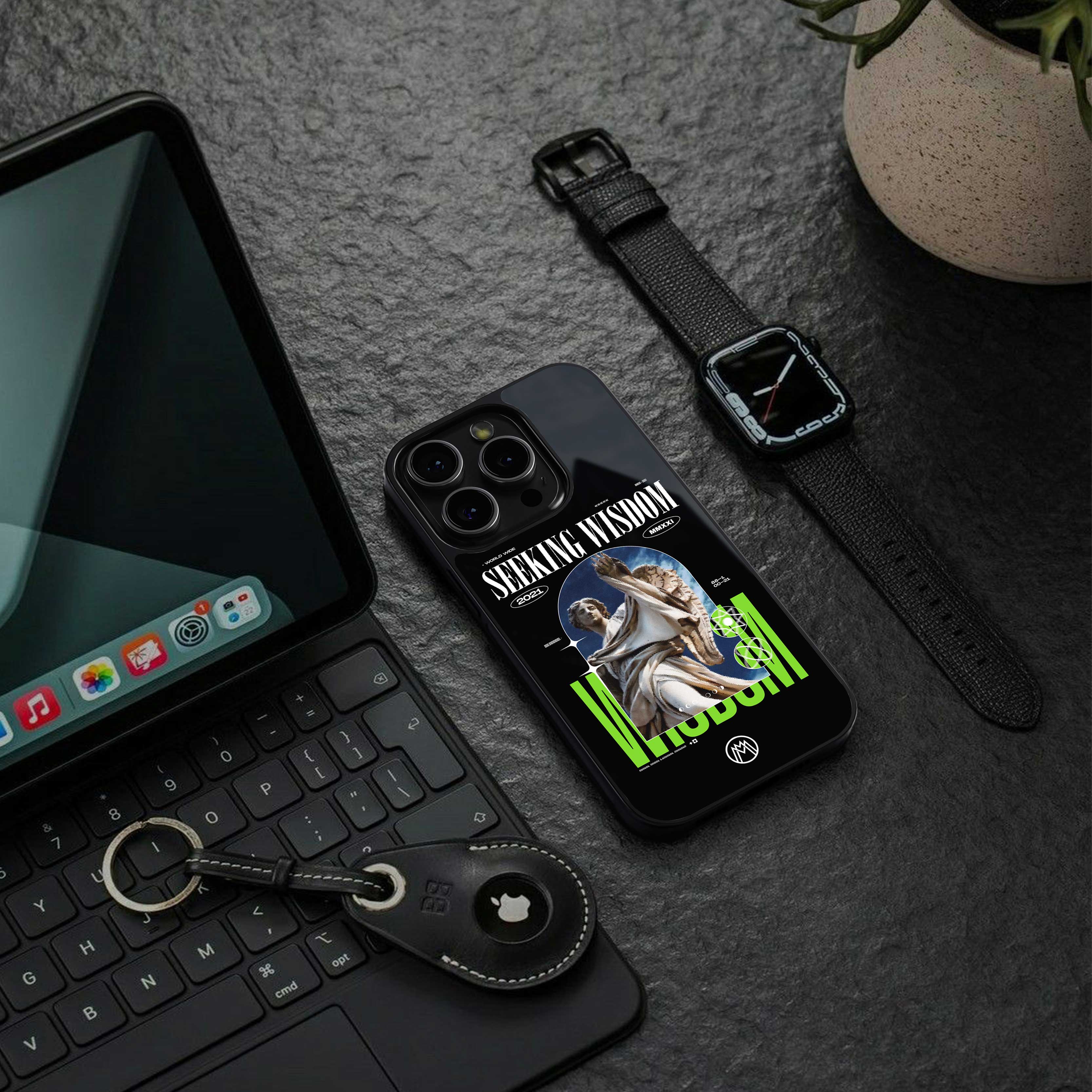 seeking wisdom back phone cover | glass case for Google Pixel 7A