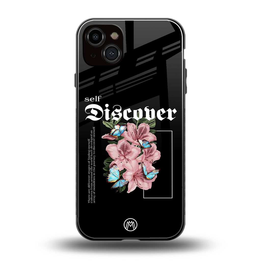 self discover back phone cover | glass case for iphone 15 plus