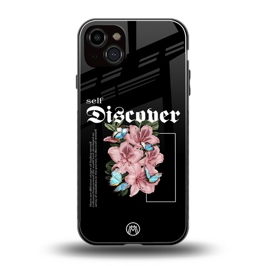 self discover back phone cover | glass case for iphone 14 plus