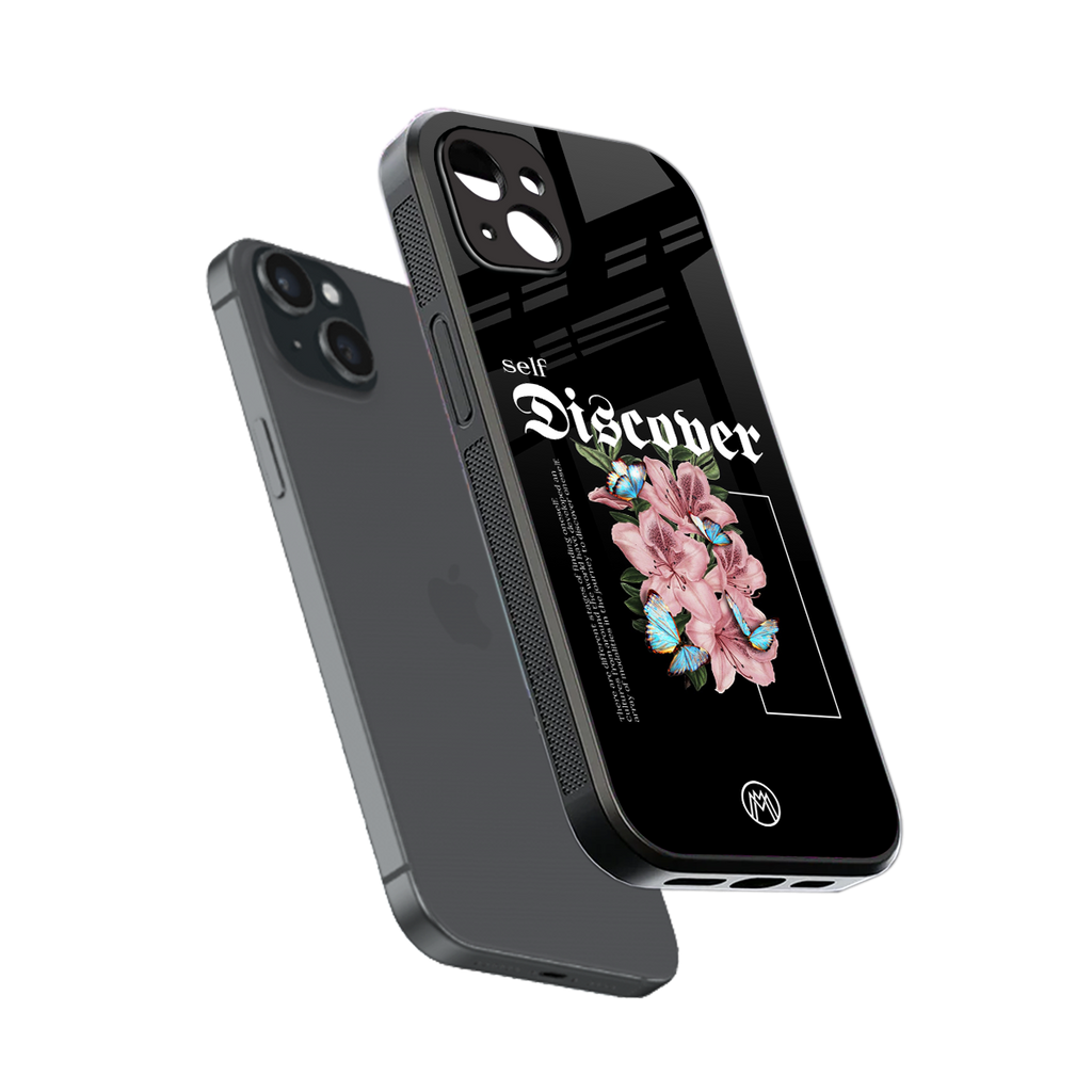 self discover back phone cover | glass case for iphone 15 plus