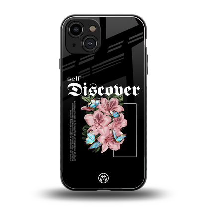 self discover back phone cover | glass case for iphone 15