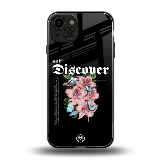 self discover back phone cover | glass case for iphone 15
