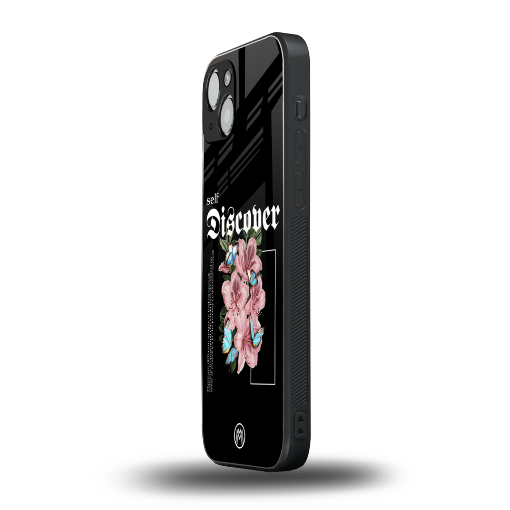 self discover back phone cover | glass case for iphone 15