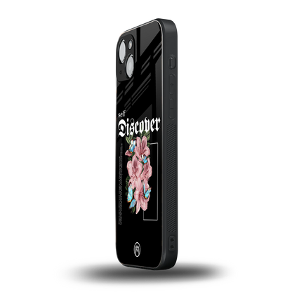 self discover back phone cover | glass case for iphone 15