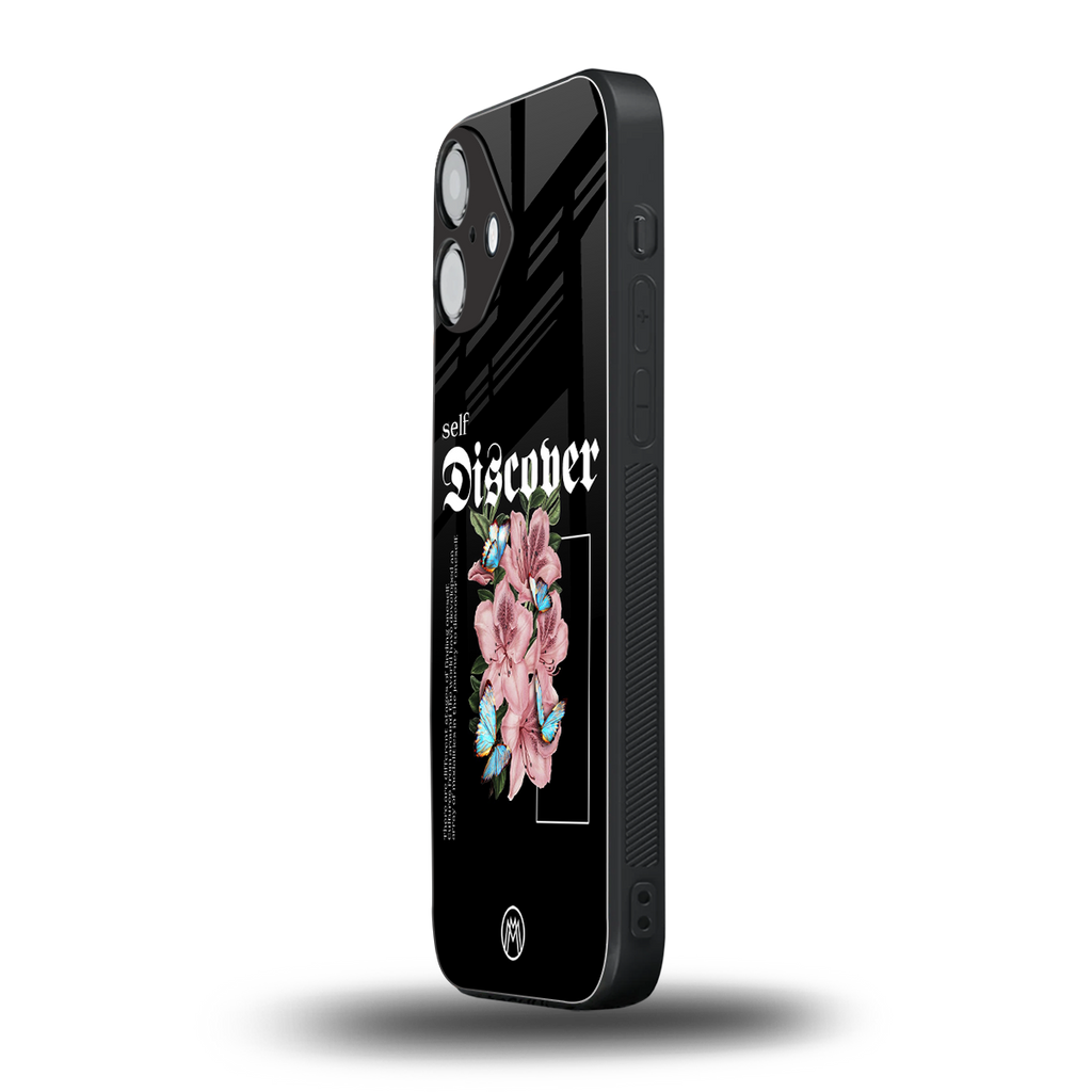 self discover back phone cover | glass case for iphone 16 plus