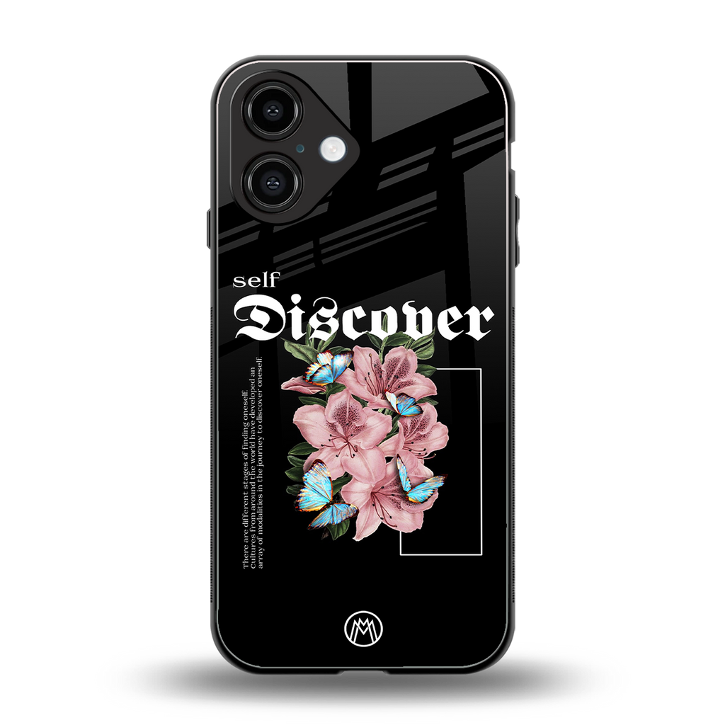 self discover back phone cover | glass case for iphone 16
