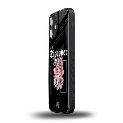 self discover back phone cover | glass case for iphone 16