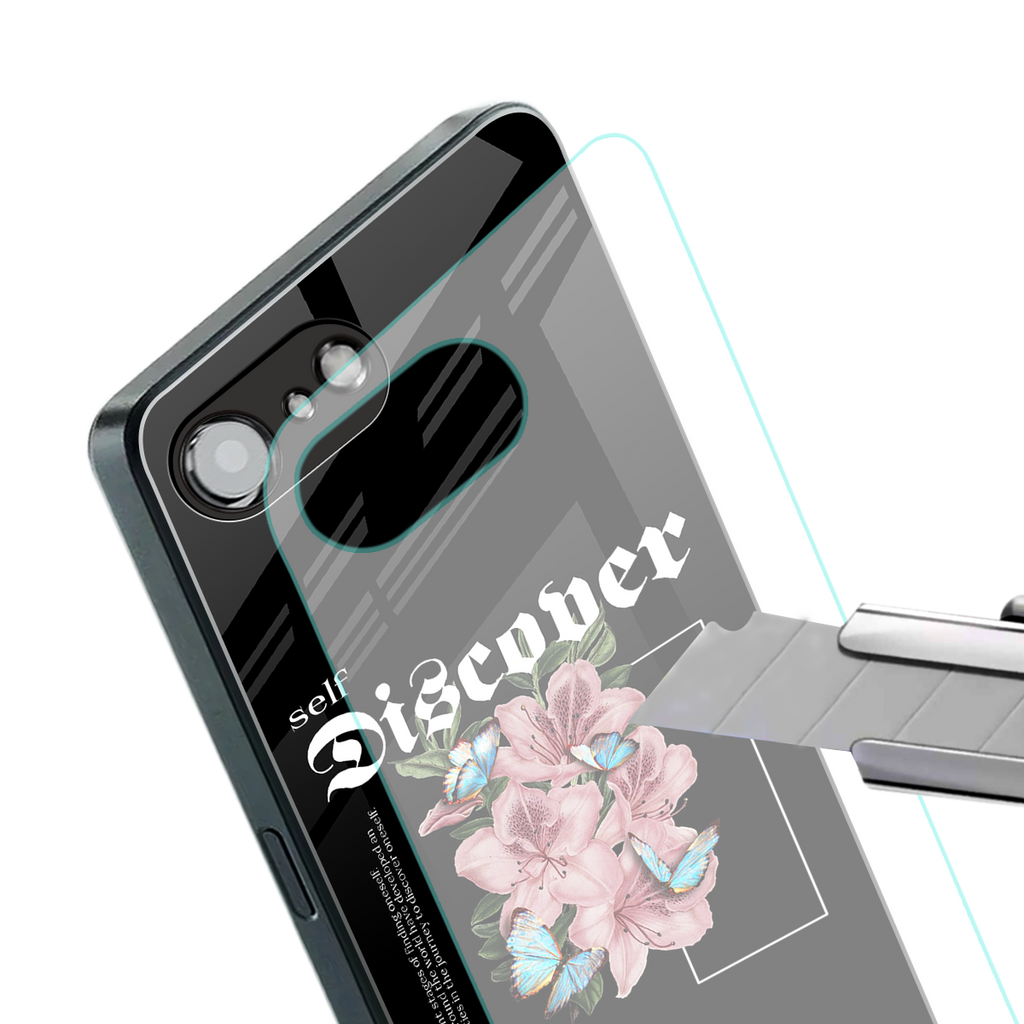 self discover back phone cover | glass case for iphone 16e