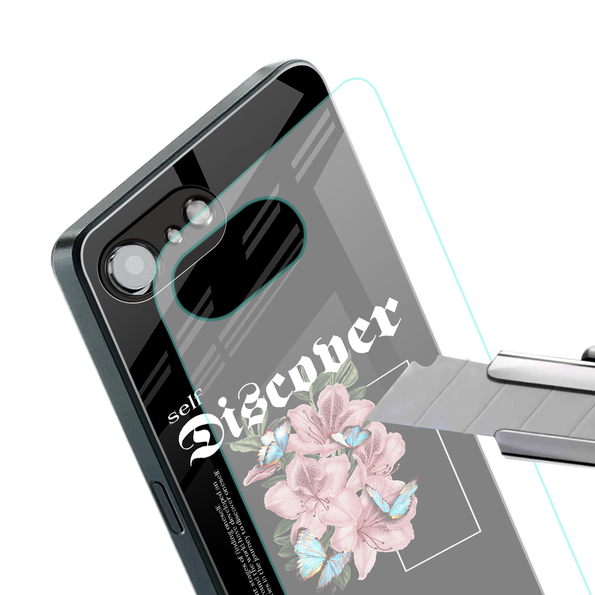 self discover back phone cover | glass case for iphone 16e