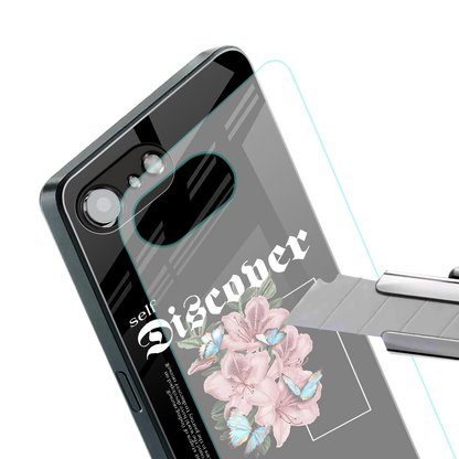 self discover back phone cover | glass case for iphone 16e