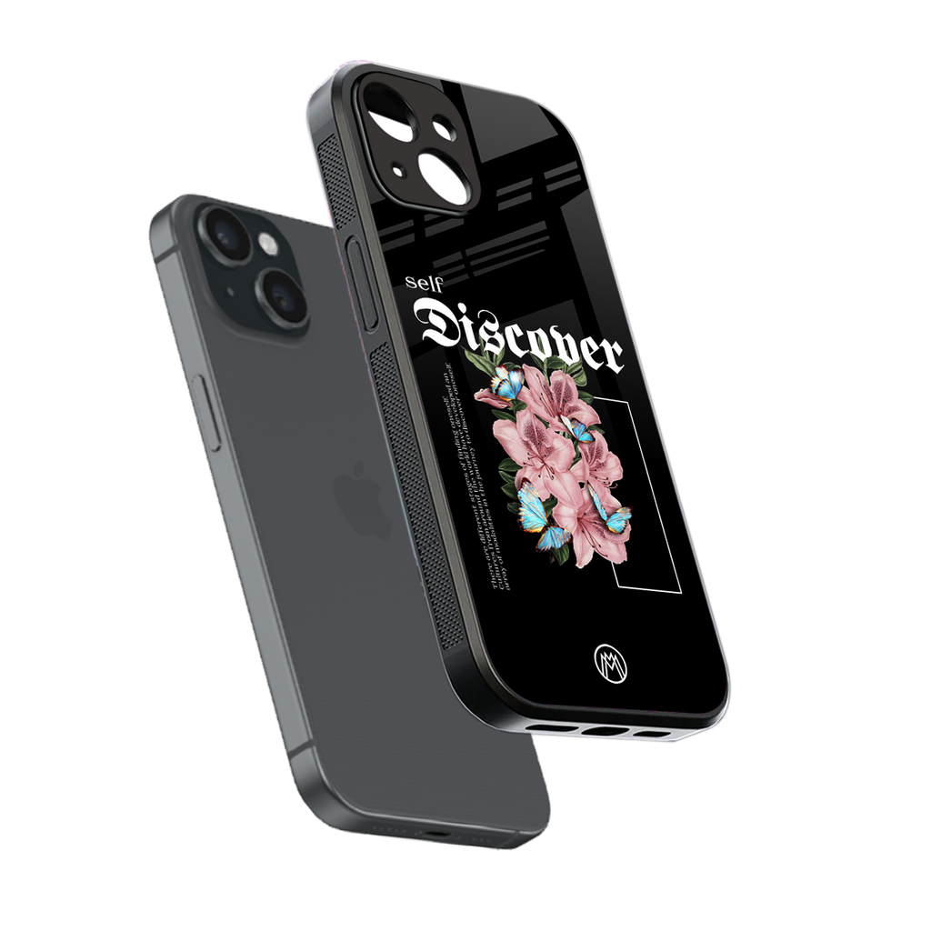 self discover back phone cover | glass case for iphone 15