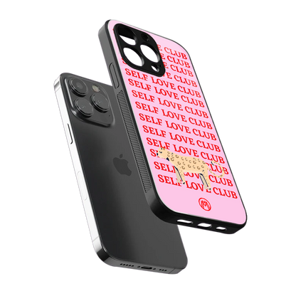 self love club back phone cover | glass case for iphone 13 pro max