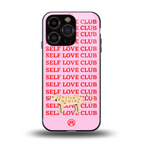 self love club back phone cover | glass case for iphone 13 pro
