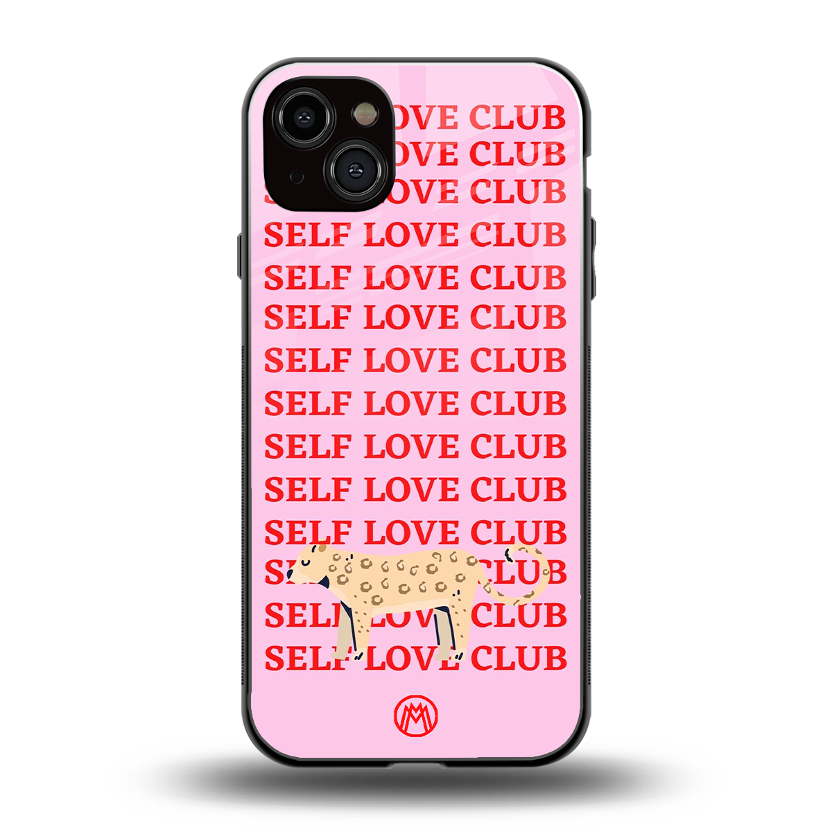 self love club back phone cover | glass case for iphone 15 plus