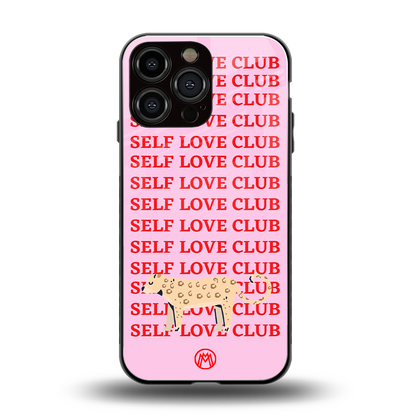 self love club back phone cover | glass case for iphone 14 pro max