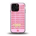 self love club back phone cover | glass case for iphone 16 pro