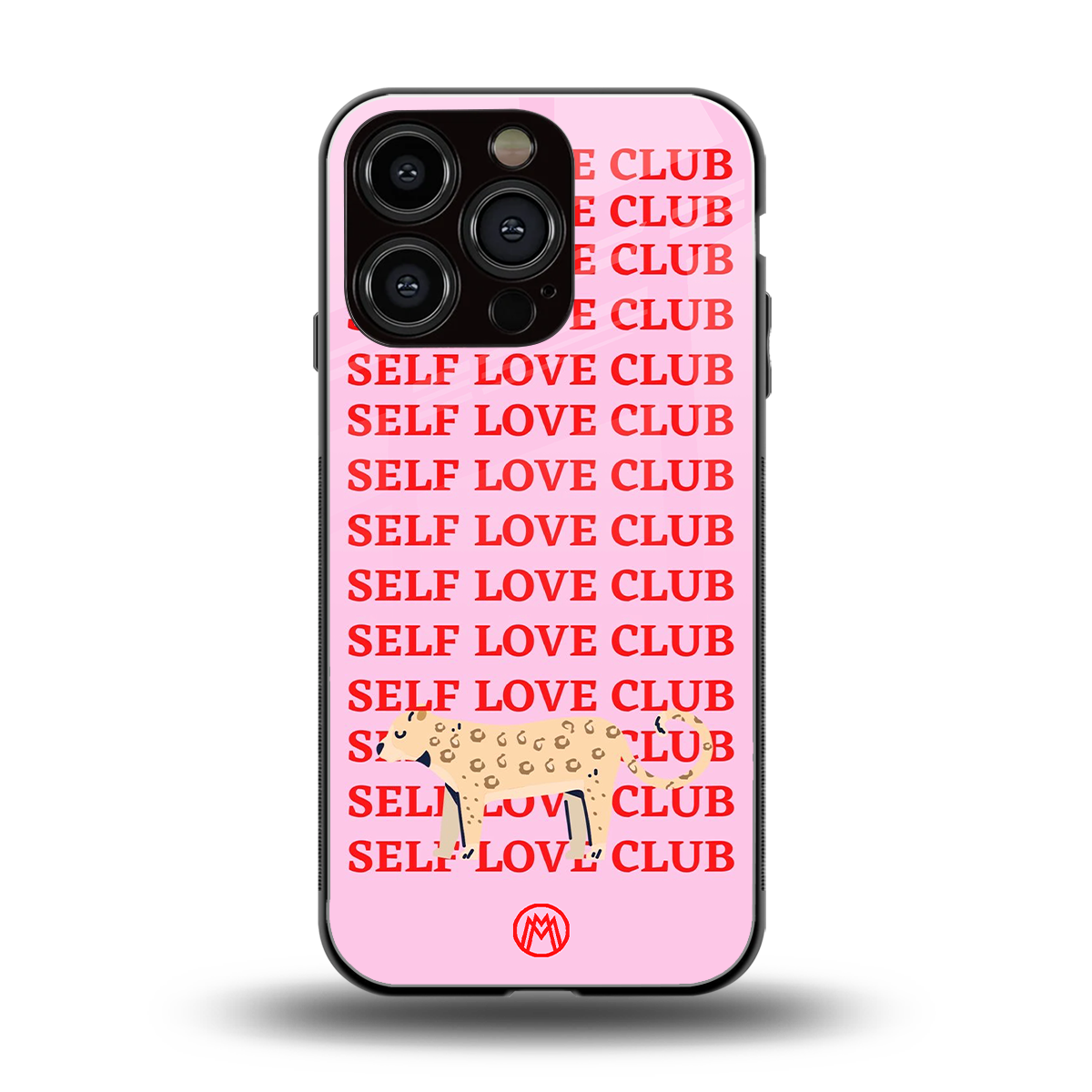 self love club back phone cover | glass case for iphone 16 pro