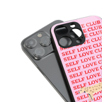 self love club back phone cover | glass case for iphone 16