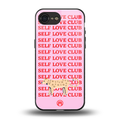 self love club back phone cover | glass case for iphone 16e