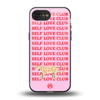 self love club back phone cover | glass case for iphone 16e