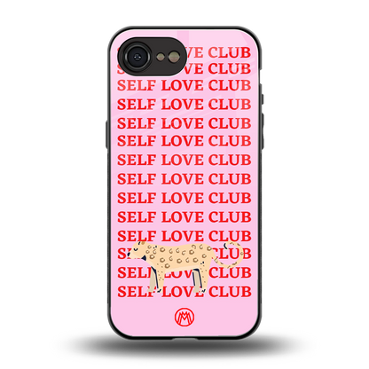 self love club back phone cover | glass case for iphone 16e