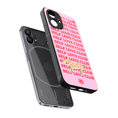 self love club back phone cover | glass case for nothing phone 1