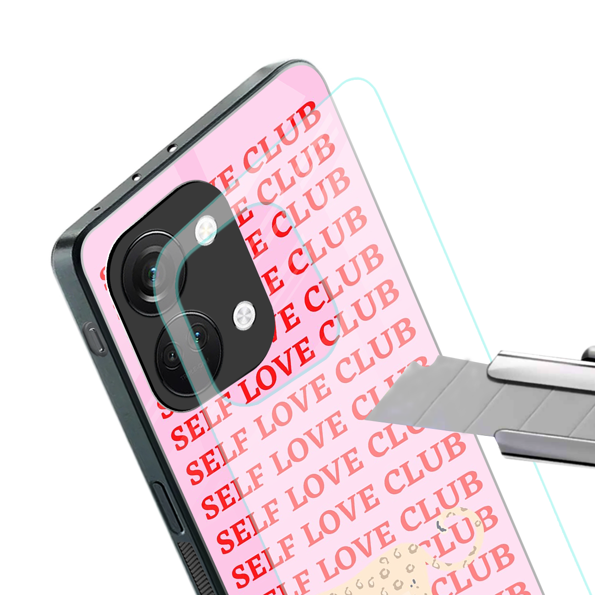 self love club back phone cover | glass case for oneplus nord 3
