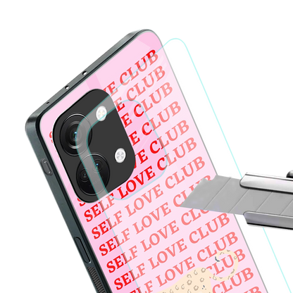 self love club back phone cover | glass case for oneplus nord 3