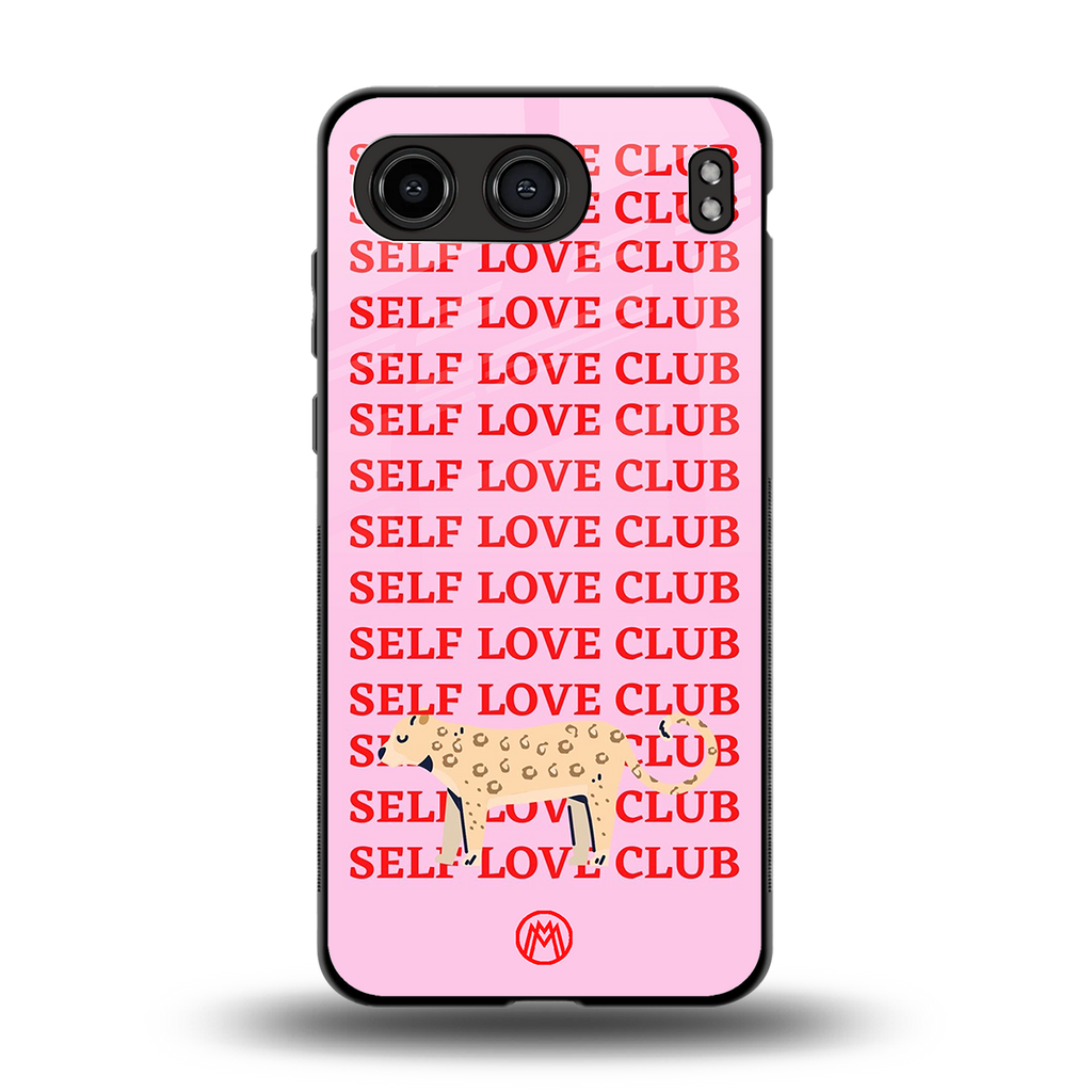 self love club back phone cover | glass case for oneplus nord 4