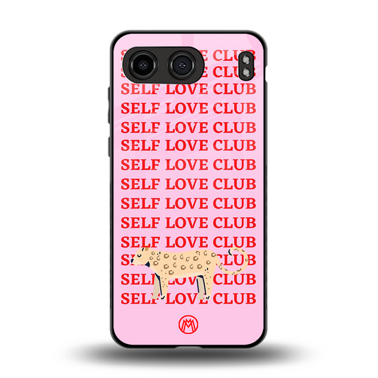 self love club back phone cover | glass case for oneplus nord 4