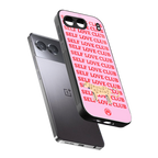 self love club back phone cover | glass case for oneplus nord 4