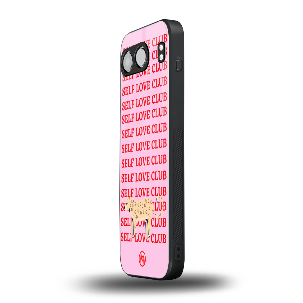 self love club back phone cover | glass case for oneplus nord 4