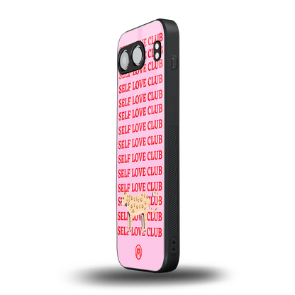 self love club back phone cover | glass case for oneplus nord 4