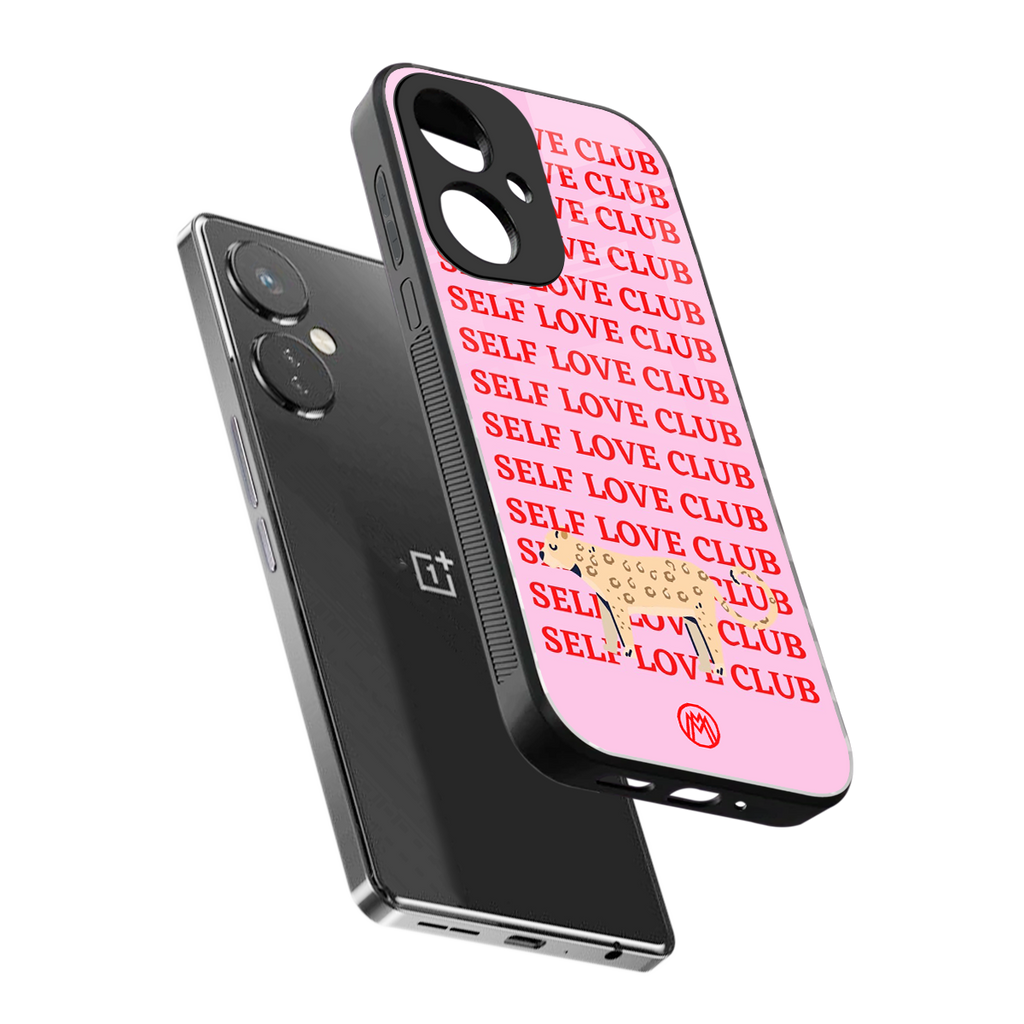 self love club back phone cover | glass case for oneplus nord ce 3