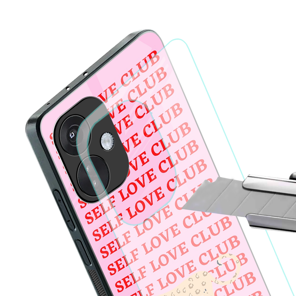 self love club back phone cover | glass case for oneplus nord ce 3