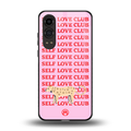 self love club back phone cover | glass case for oneplus nord ce 4 lite