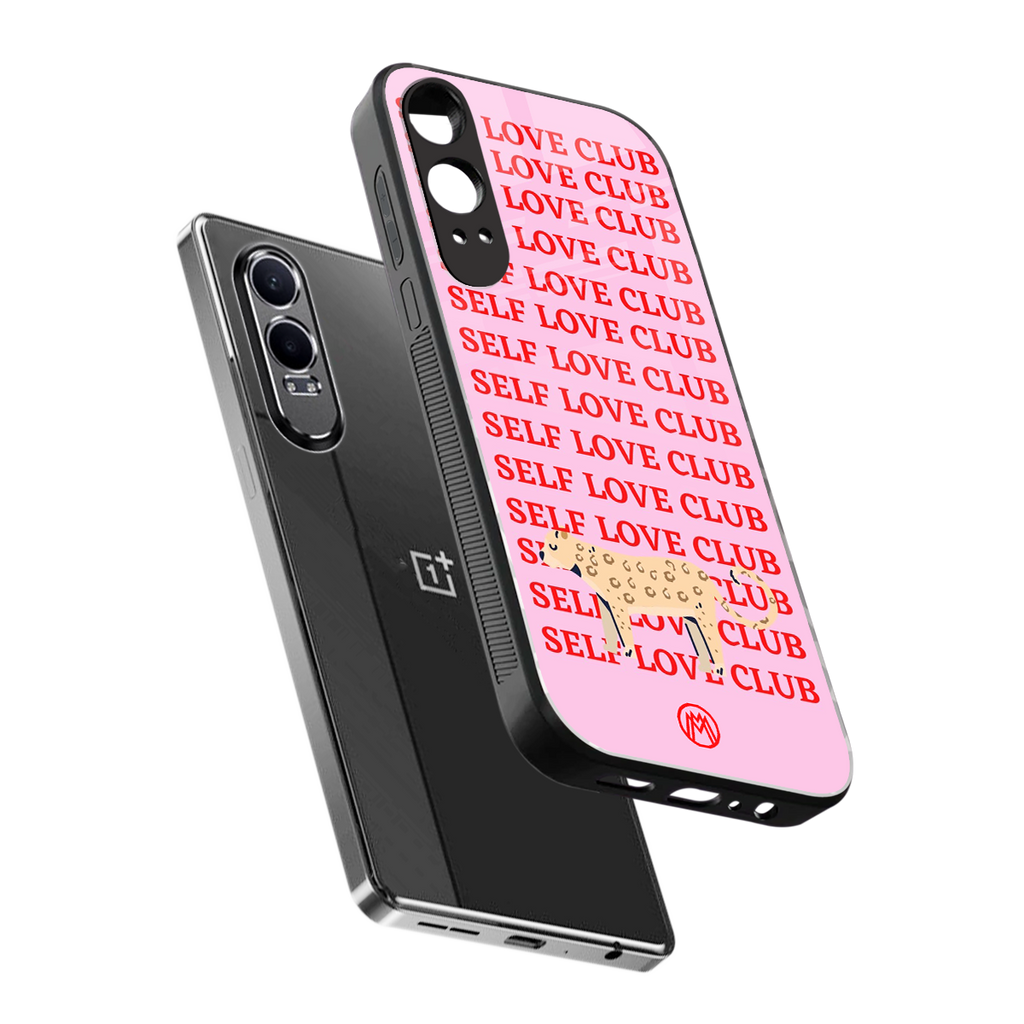 self love club back phone cover | glass case for oneplus nord ce 4 lite