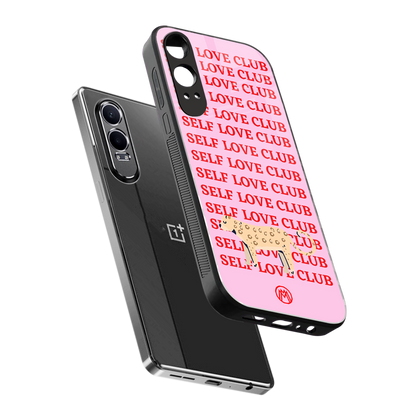 self love club back phone cover | glass case for oneplus nord ce 4 lite