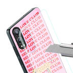 self love club back phone cover | glass case for oneplus nord ce 4 lite
