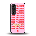 self love club back phone cover | glass case for oneplus nord ce 4