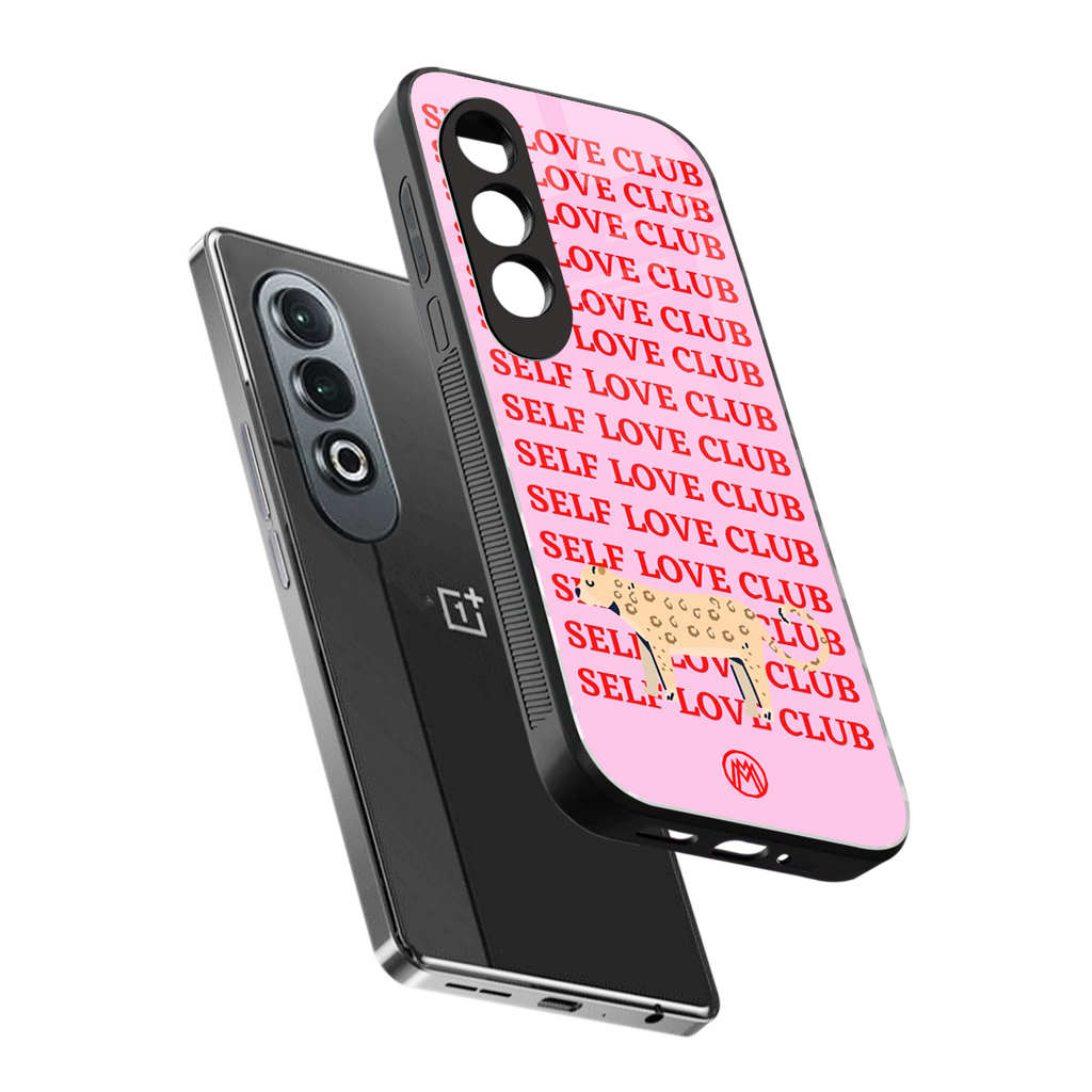 self love club back phone cover | glass case for oneplus nord ce 4