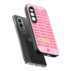 self love club back phone cover | glass case for oneplus nord ce 4