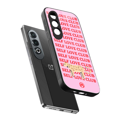 self love club back phone cover | glass case for oneplus nord ce 4