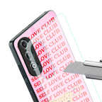self love club back phone cover | glass case for oneplus nord ce 4