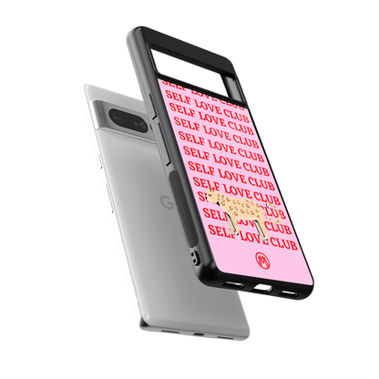 self love club back phone cover | glass case for google pixel 7 pro