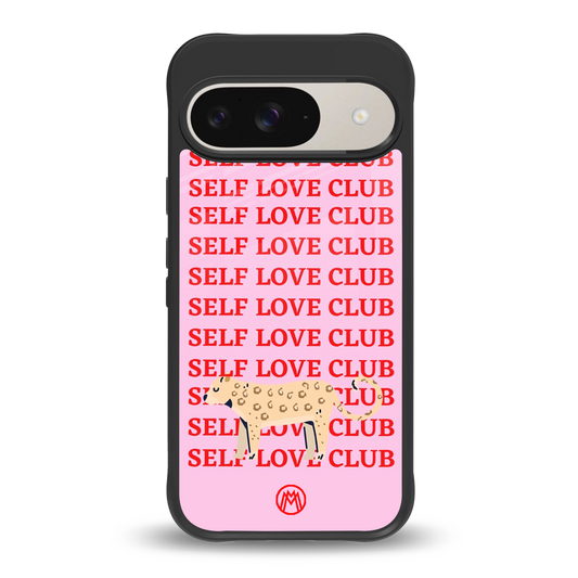 self love club back phone cover | glass case for google pixel 9