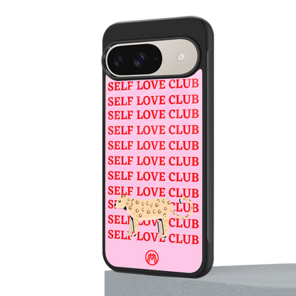 self love club back phone cover | glass case for google pixel 9